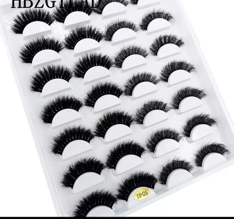 100% fluffy 14 pair mink lashes. Different sets of lash books, it can be re-used more than 30 times.Vegan free