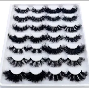 100% fluffy 14 pair mink lashes. Different sets of lash books, it can be re-used more than 30 times.Vegan free