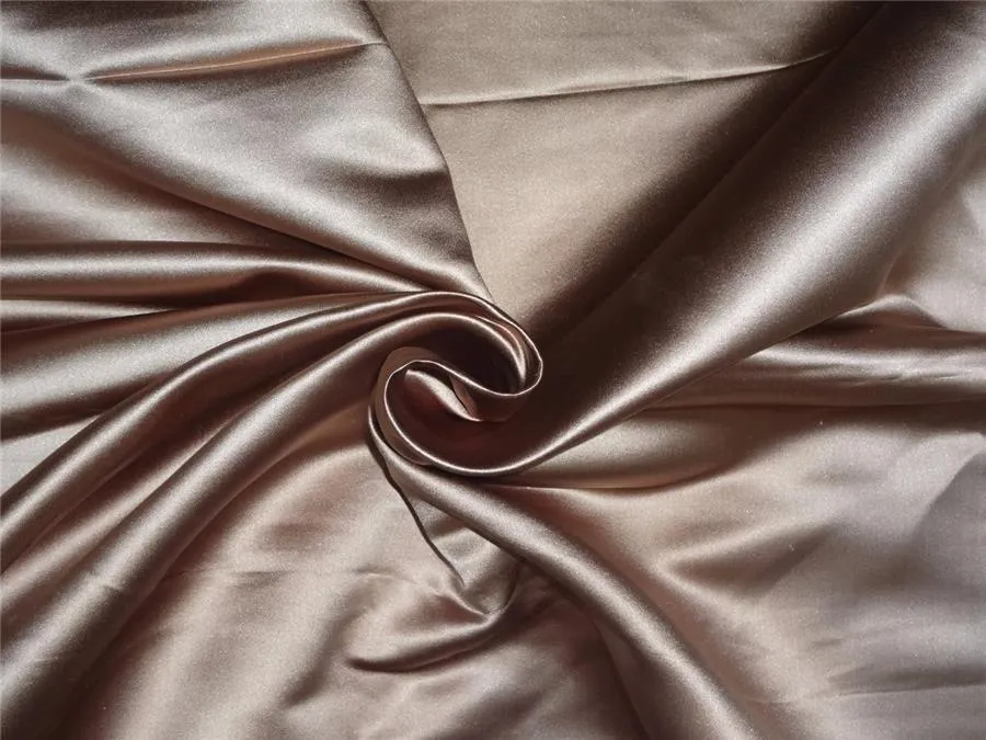 100% SILK DUTCHESS SATIN FABRIC Antique gold color 54" wide 66 MOMME