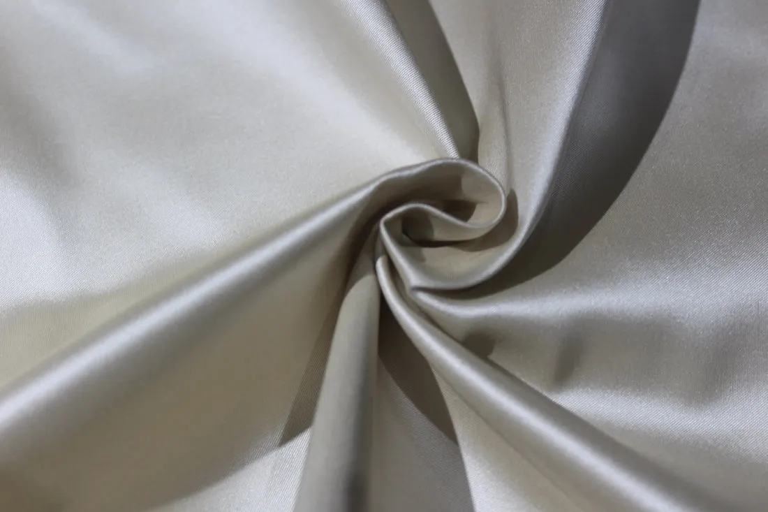 100% SILK DUTCHESS SATIN FABRIC REVERSABLE Gold AND WHITE GOLD COLOR 66 MOMME 54" wide [1826]