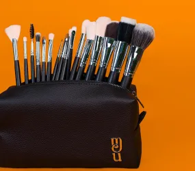 16 Pcs Professional Makeup Brush Set (Face   Eye) With Pouch