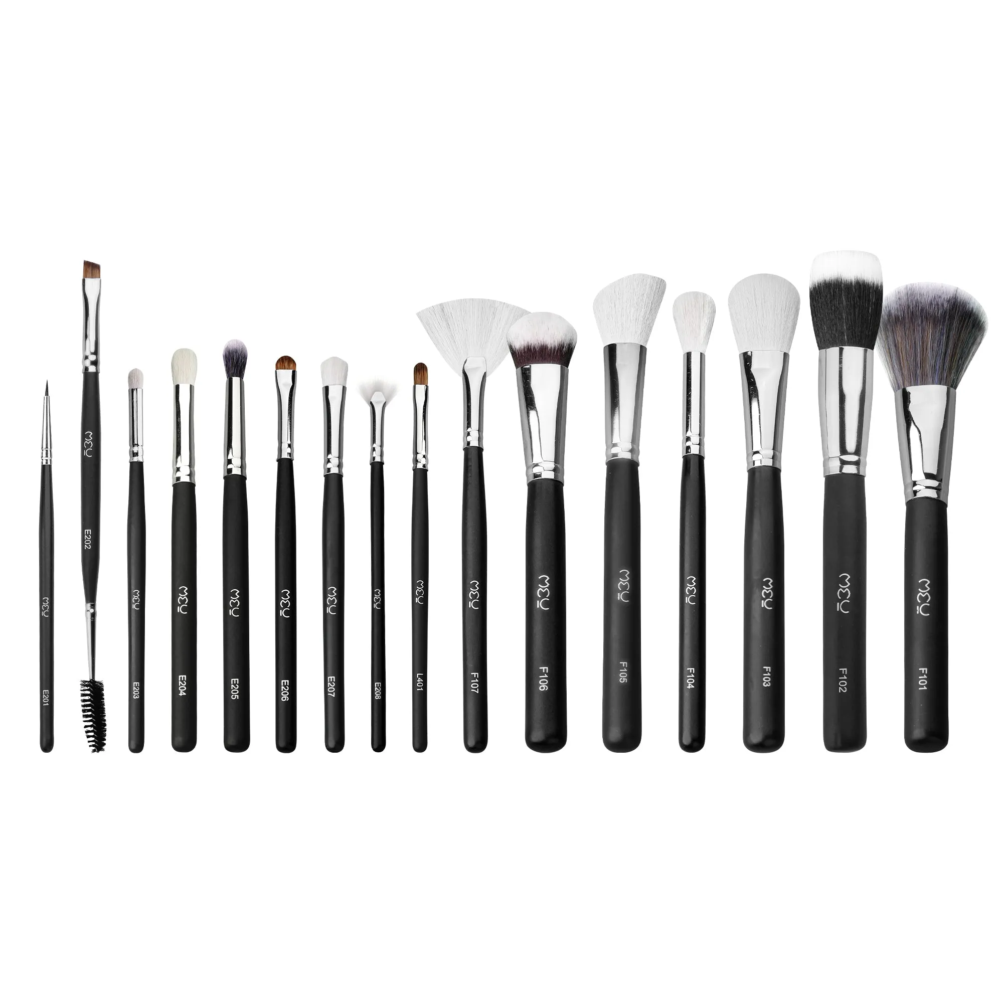 16 Pcs Professional Makeup Brush Set (Face   Eye) With Pouch