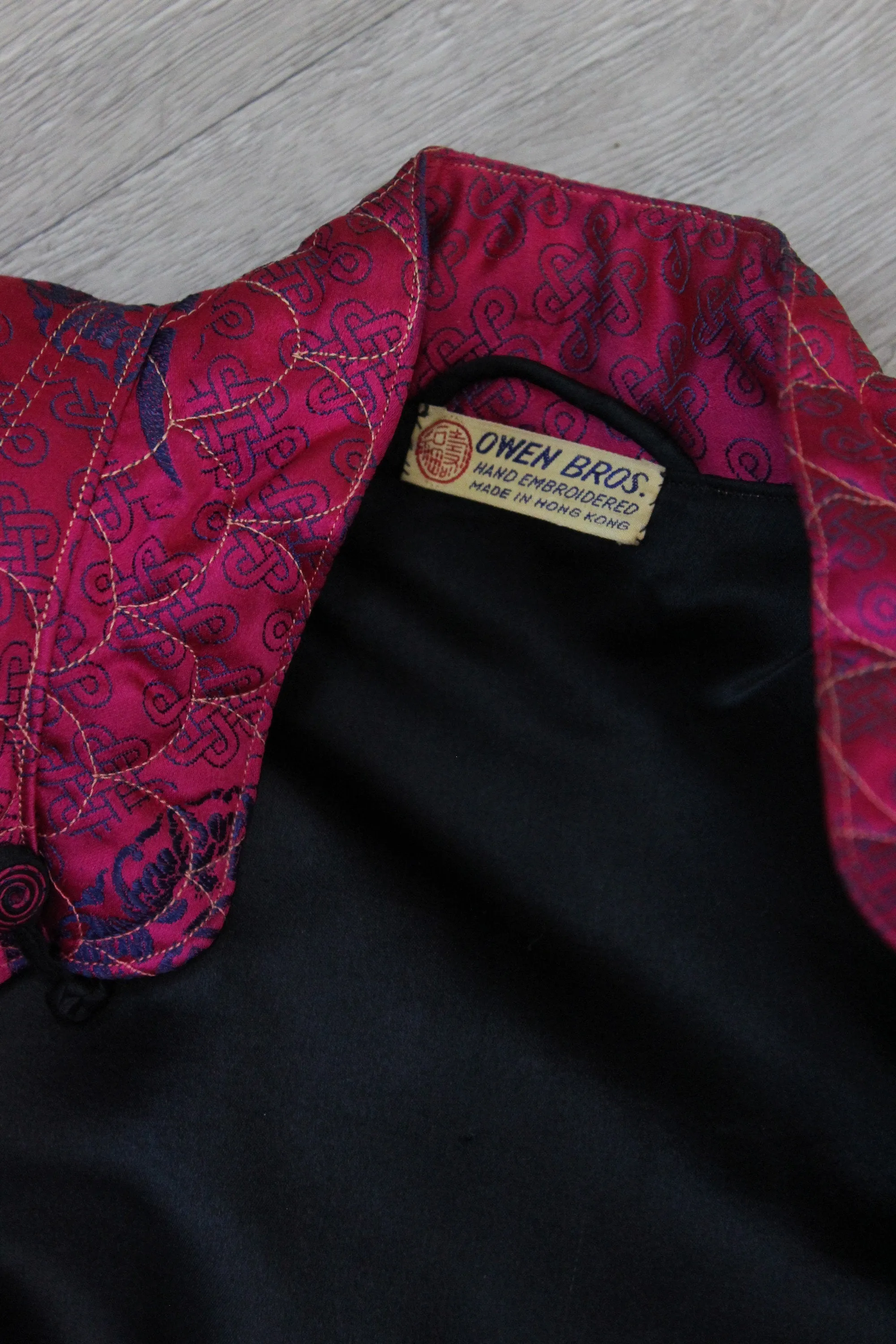 1940s ASIAN silk QUILTED jacket and pants set medium large | new fall