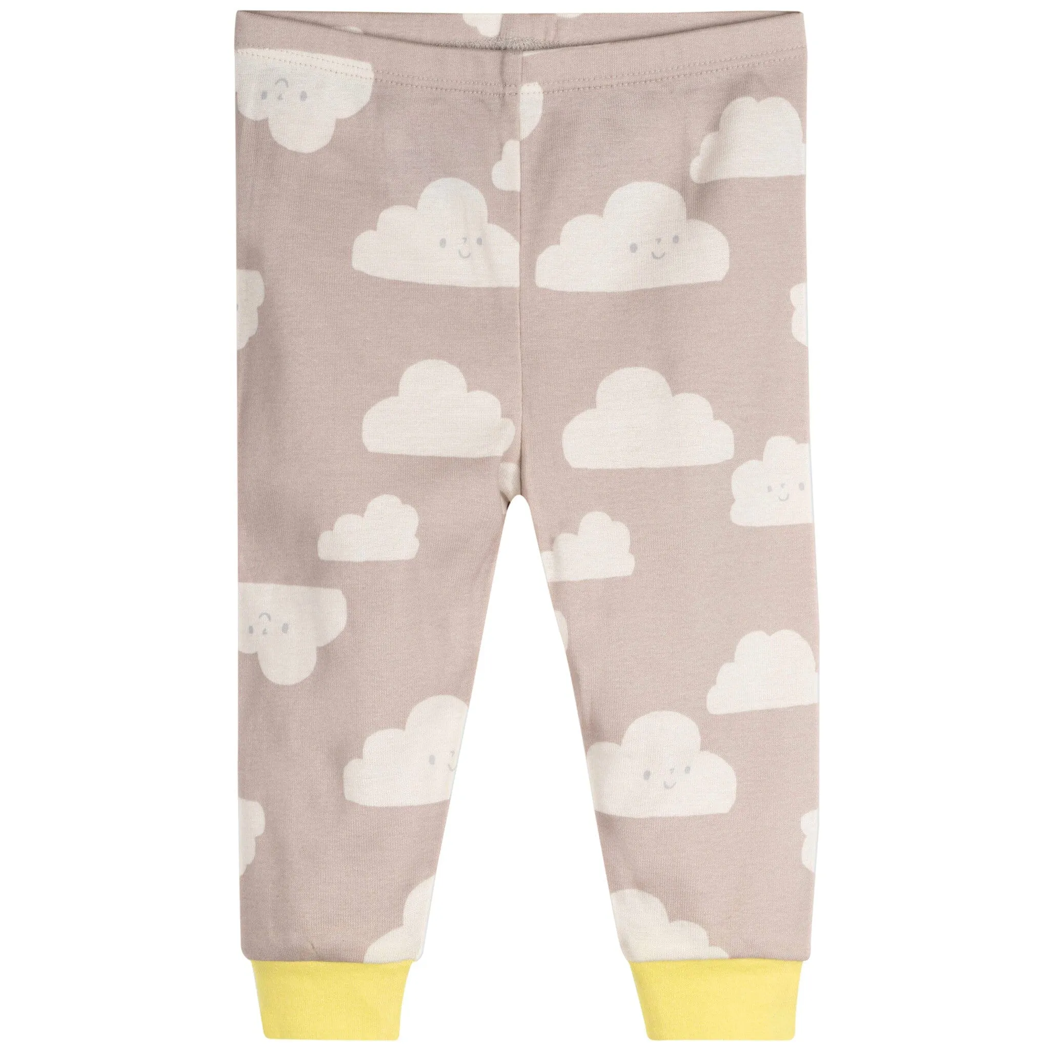 4-Piece Baby Neutral Clouds Pajamas Sets