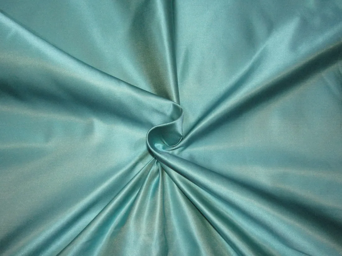 40 MOMME SILK DUCHESS SATIN FABRIC IRIDESCENT blue x green color 54&quot; wide