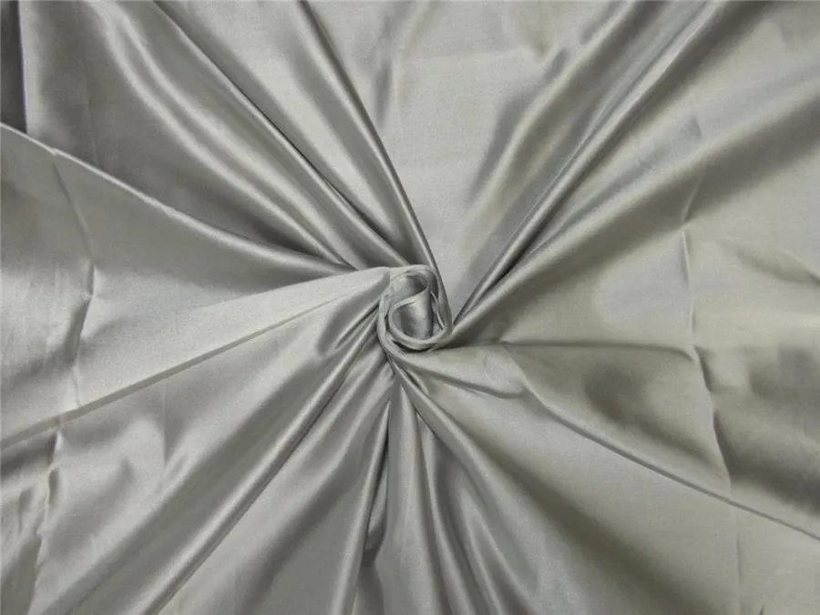 66 momme silk dutchess satin fabric Silver grey color 60&quot;wide