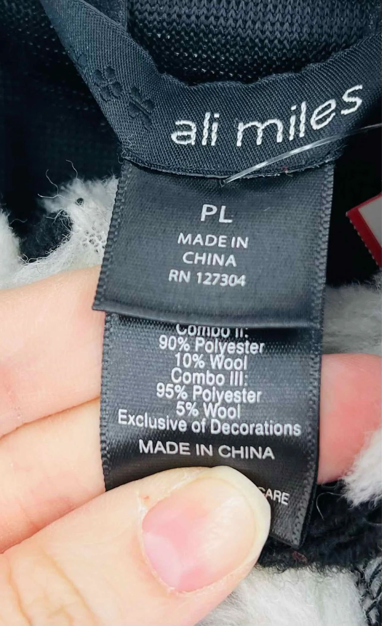 Ali Miles Size L Pet. Bk/Rd/Wh Patchwork Jackets Jacket