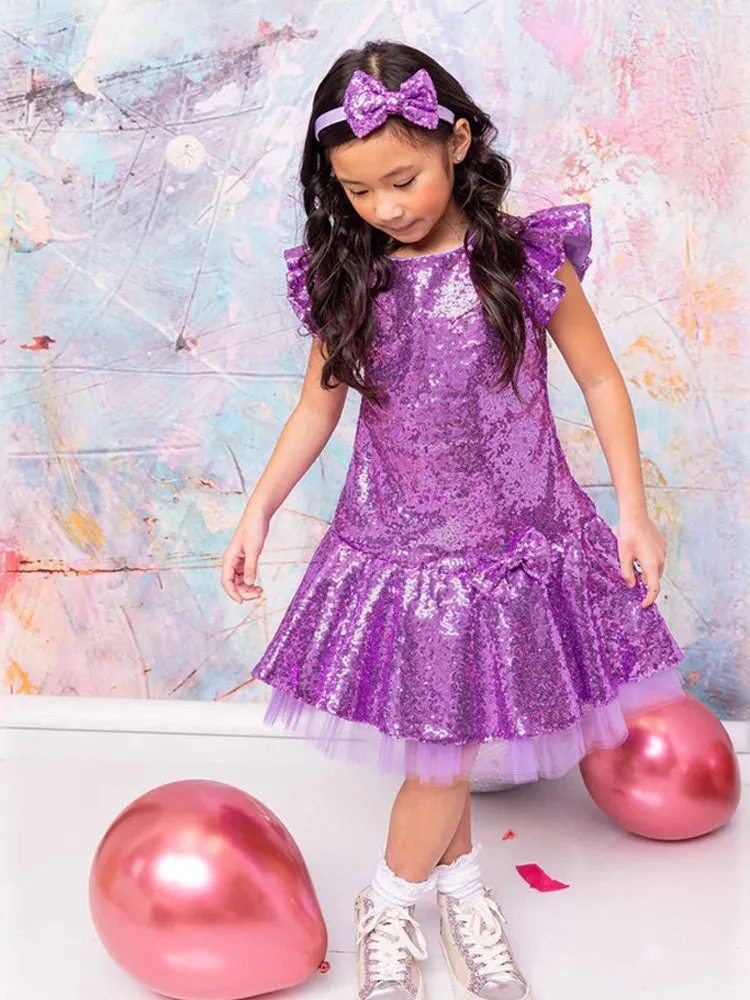 Big Girl Multi Color Sequin Ruffle Tutu Junior Bridesmaid Dress Plus Size 14.5-20.5