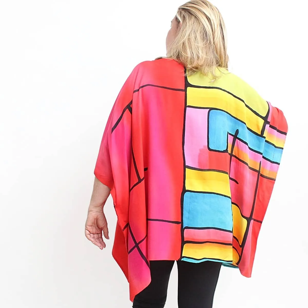 Bright Color Blocks Blouse