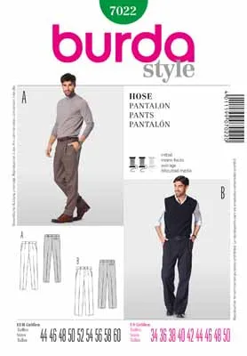 BURDA - 7022 Mens Pants