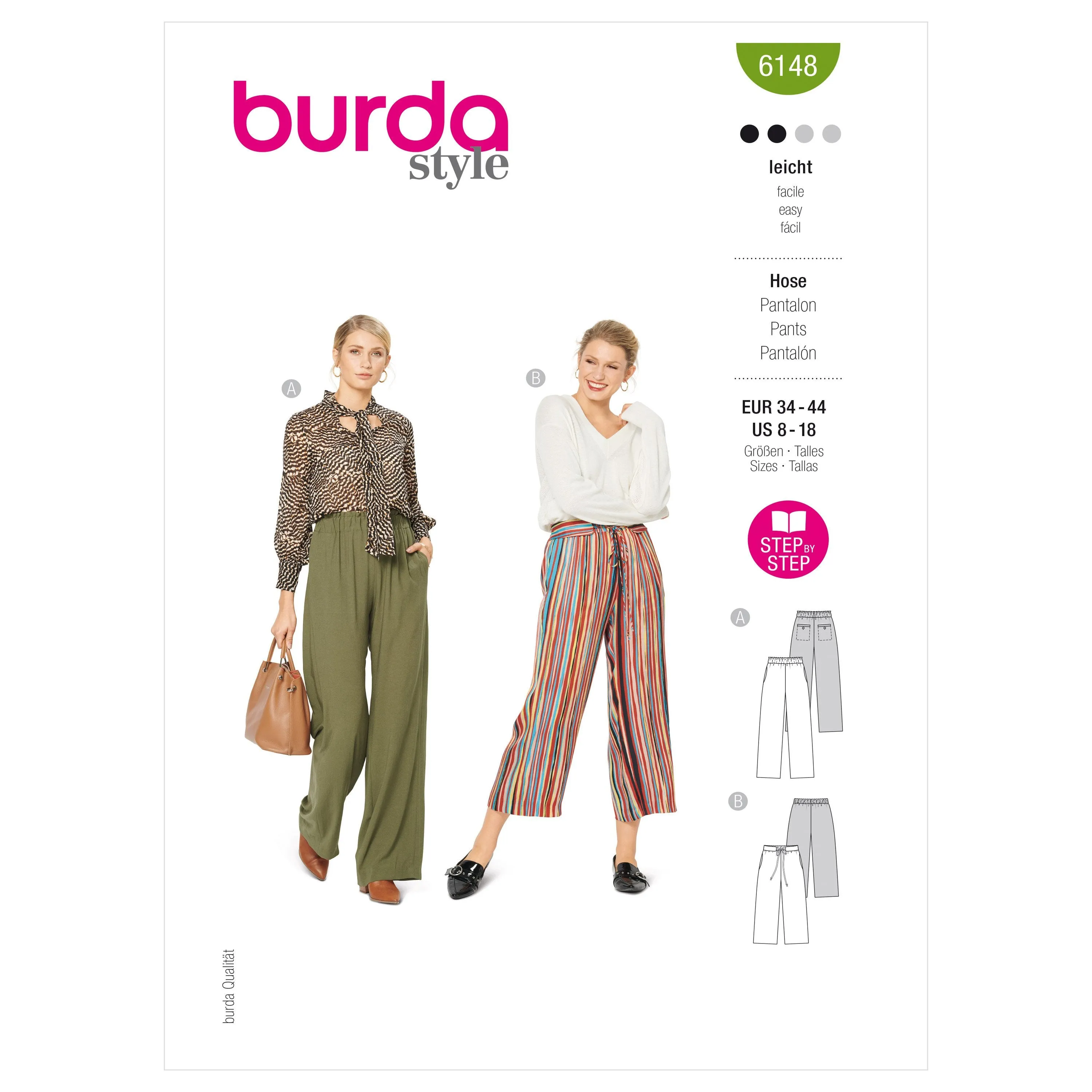 Burda Sewing Pattern 6148 Trousers and Pants