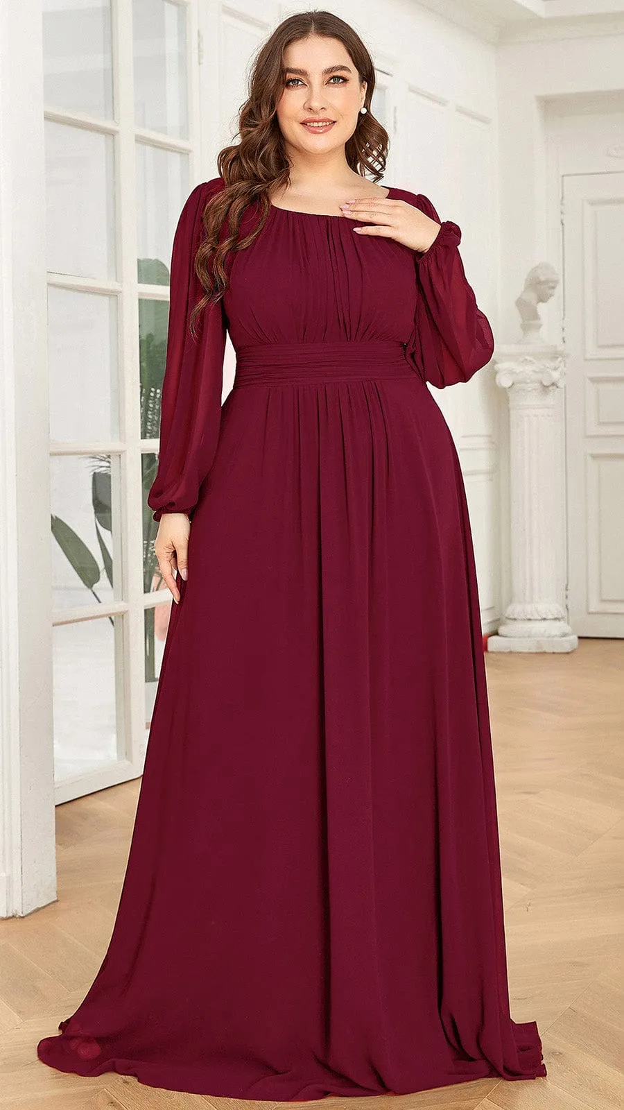 Burgundy Bridesmaid Gowns