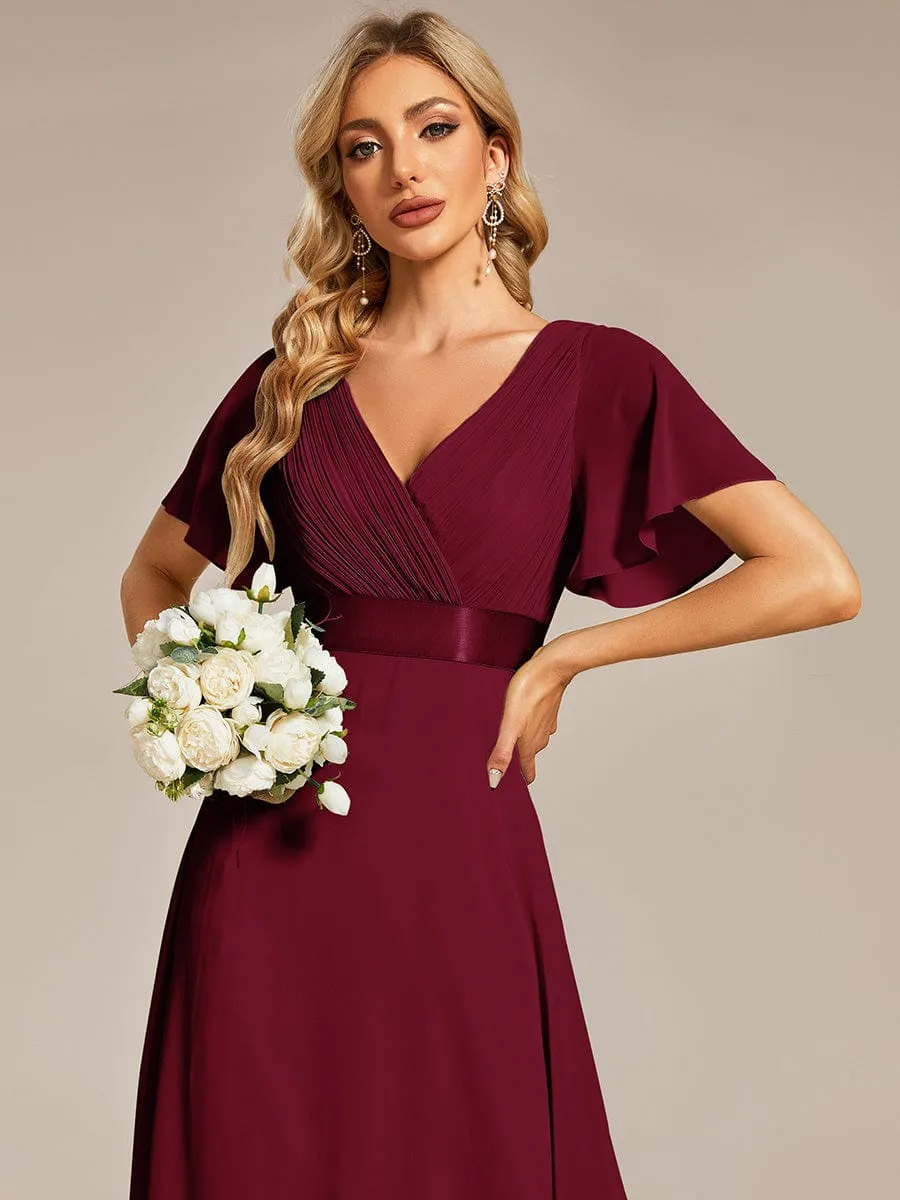 Burgundy Bridesmaid Gowns