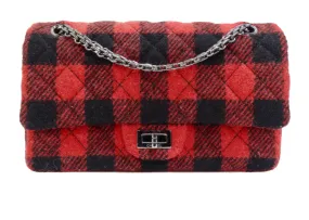 Chanel Reissue 2.55 Flap Bag Plaid Quilted Tweed