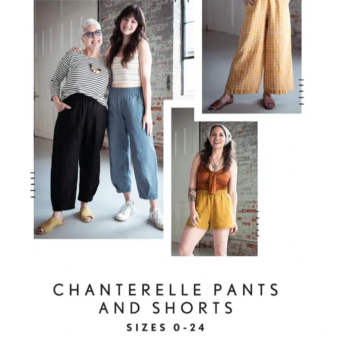 Chanterelle Pants and Shorts Paper Pattern Sizes 0-24 Sewing Pattern