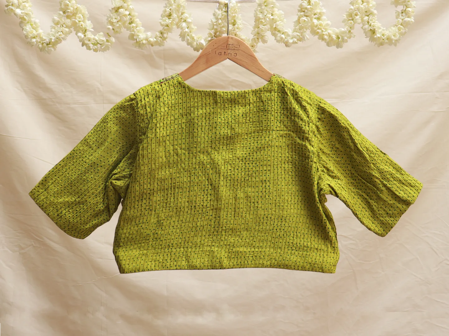 Chartreuse Green, staple tussar blouse