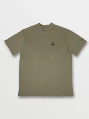 Circle Stone Mock Neck Short Sleeve Tee - Thyme