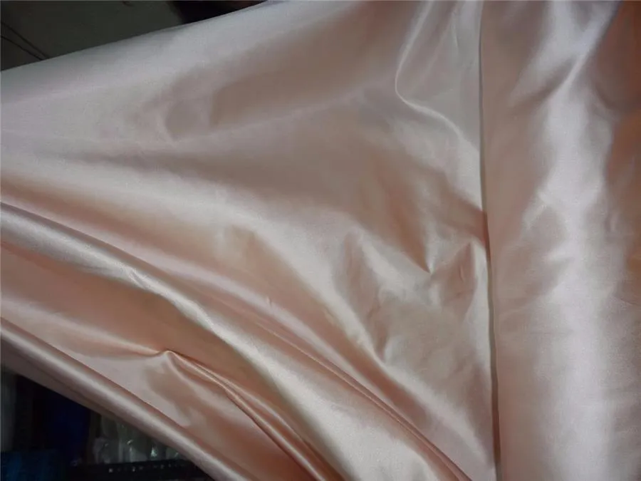 DUTCHESS SATIN PINK PEACH COLOR 55% SILK,45% VISCOSE 54&quot;INCHES-37 mm weight [6368]