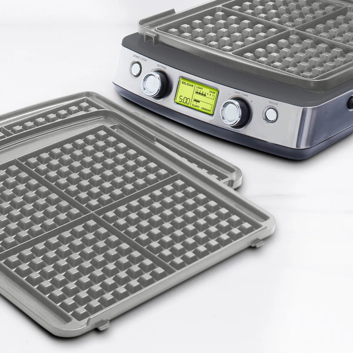 Elite Ceramic Nonstick 4-Square Waffle Maker | Graphite