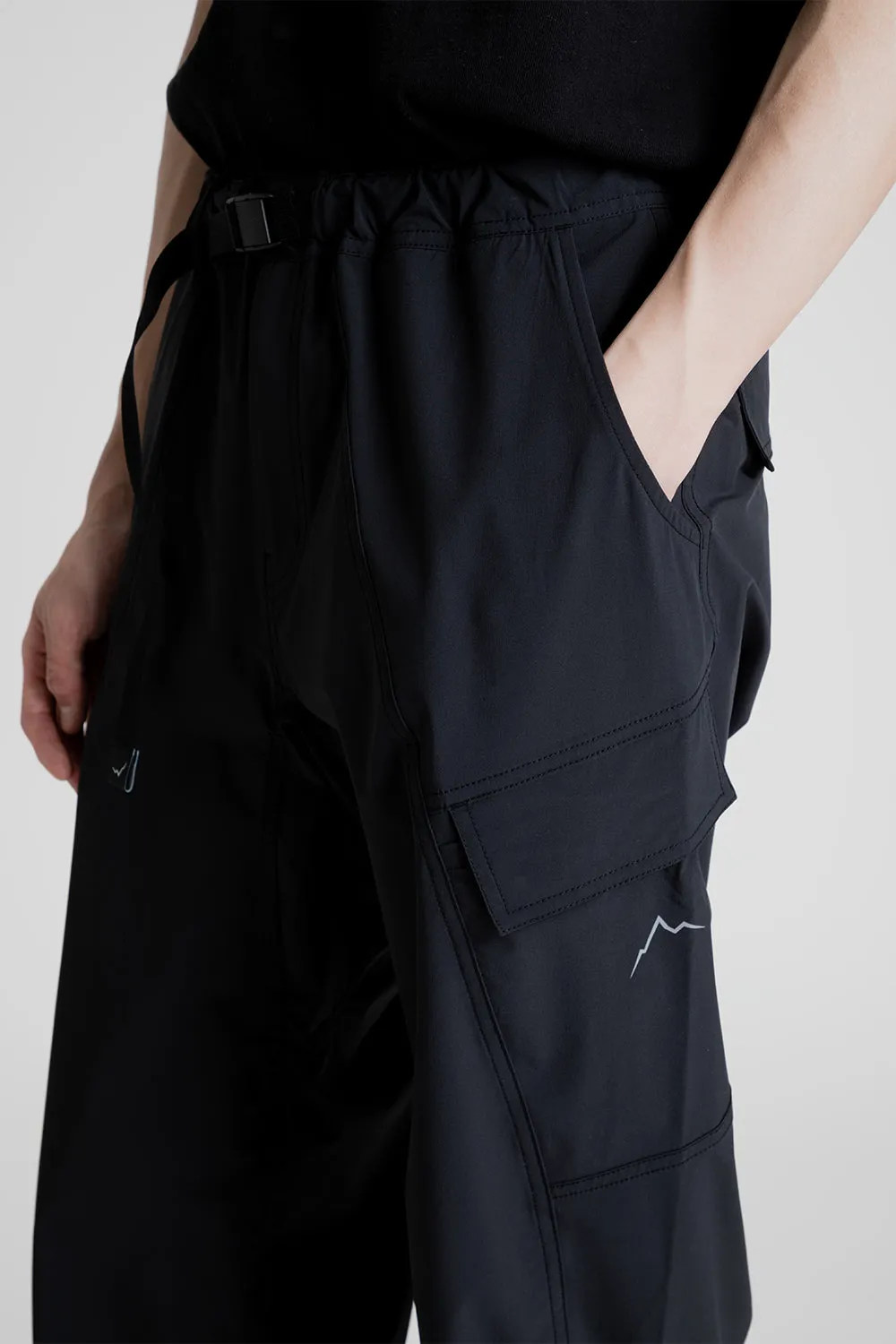 Flap Cargo Pants - Black