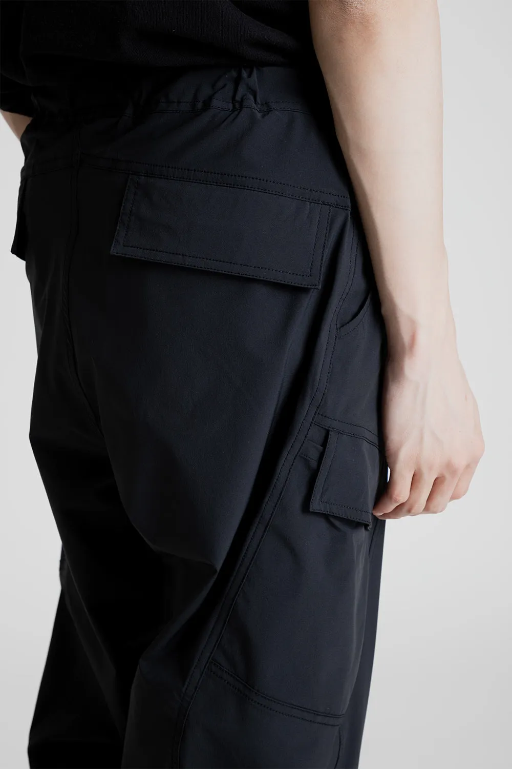 Flap Cargo Pants - Black