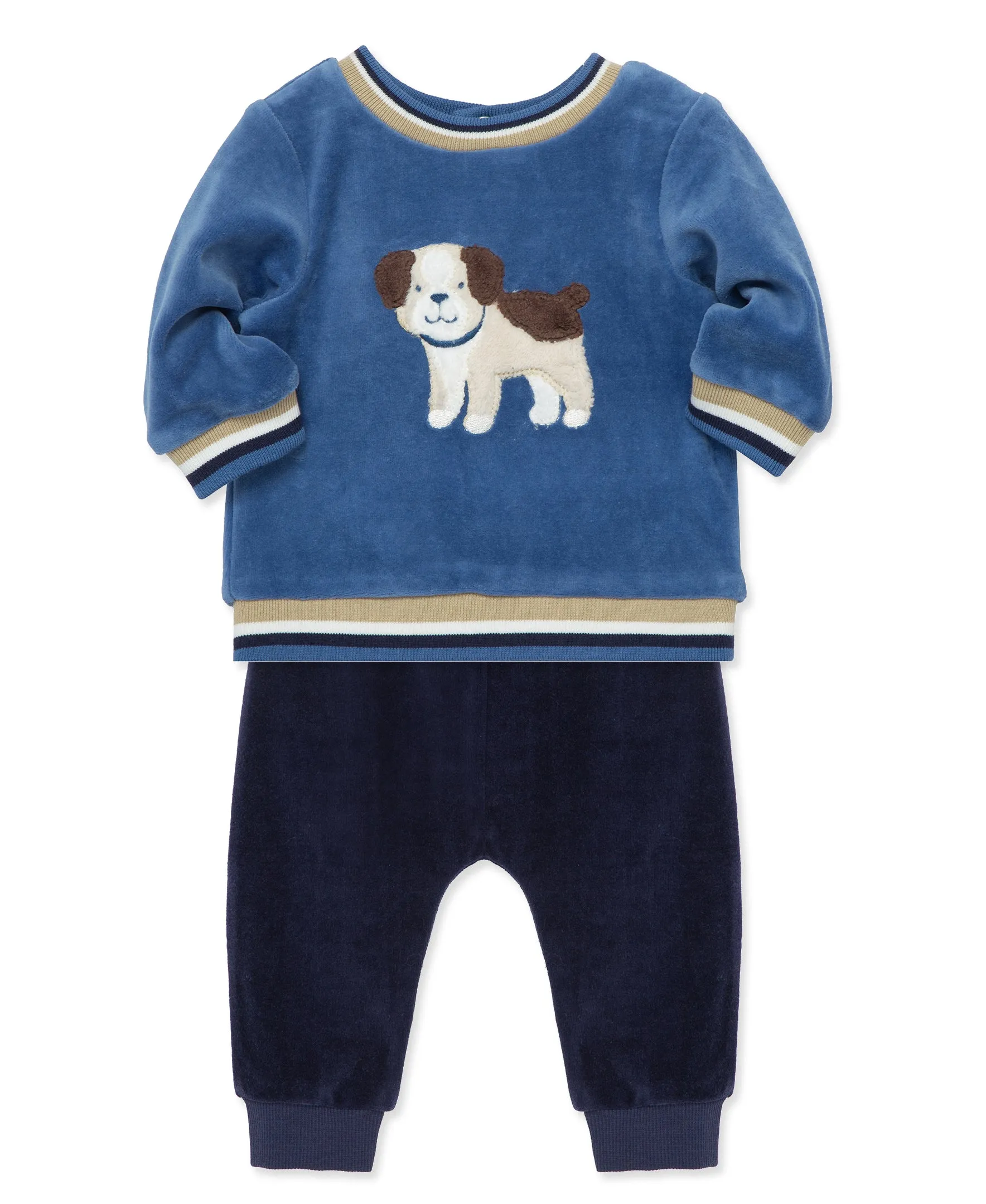 Fluffy Puppy Velour Pant Set