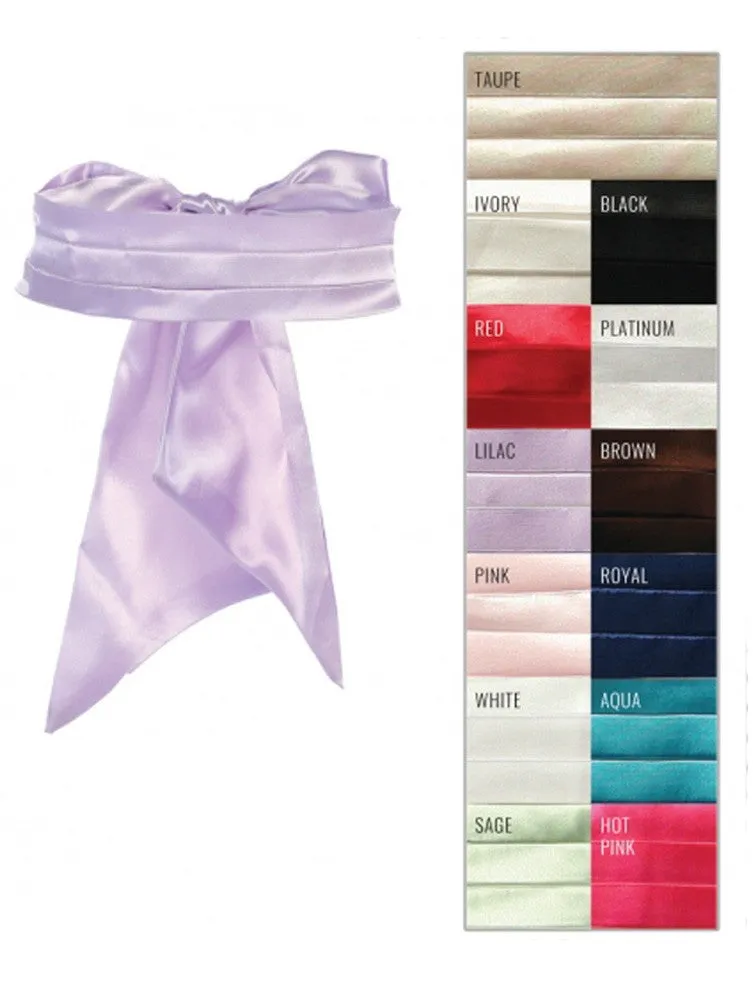 Girls Multi Color Satin Cummerbund Special Occasion Elegant Sash