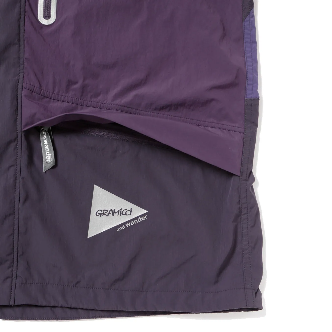 Gramicci x And Wander Patchwork Wind Hoodie Multi Purple