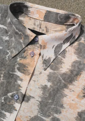 HOMEMADE - UNIQUE BLOUSE UNISEX - HAND PAINTED - grey / orange