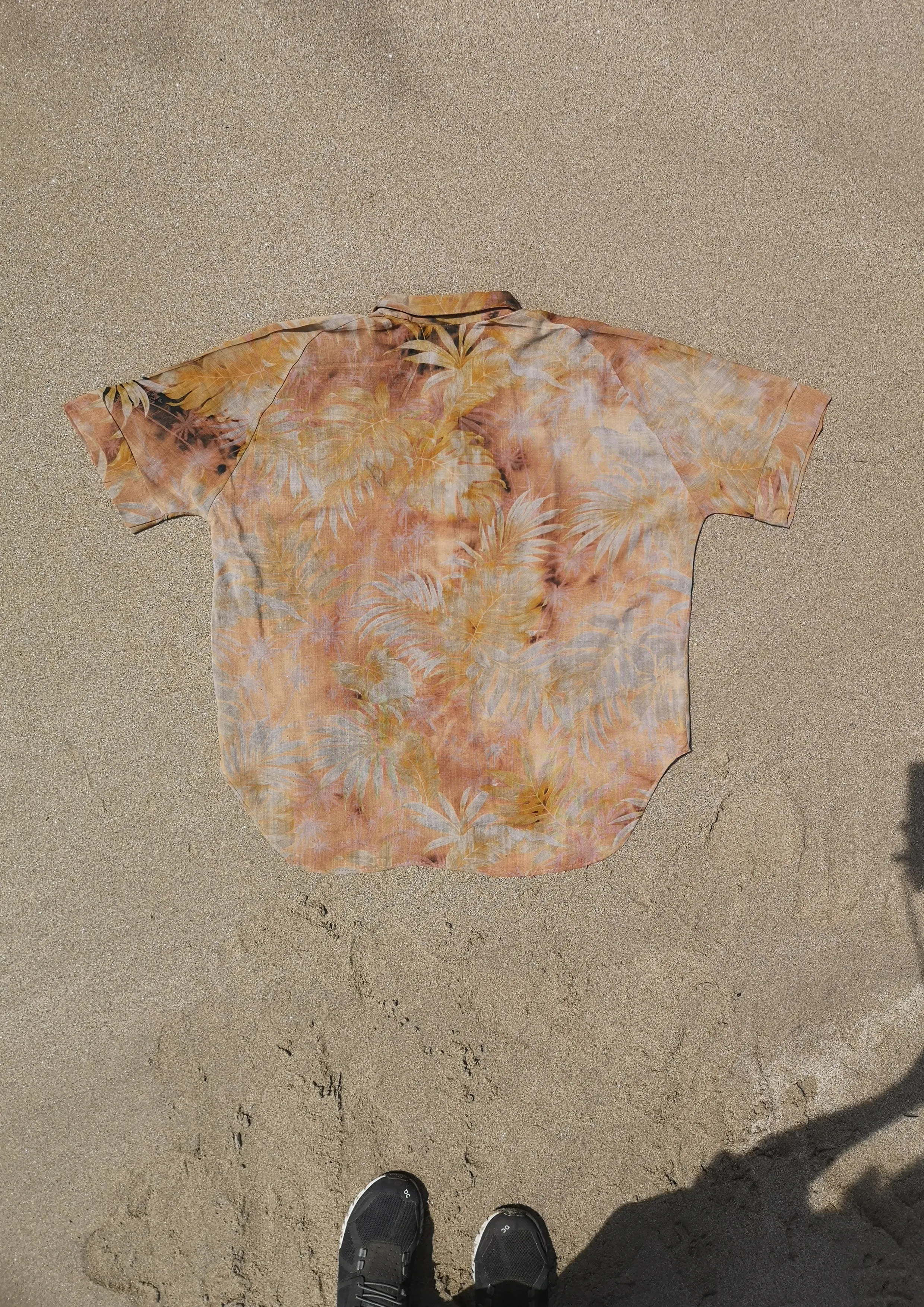 HOMEMADE - UNIQUE BLOUSE UNISEX - HAND PAINTED - orange / grey