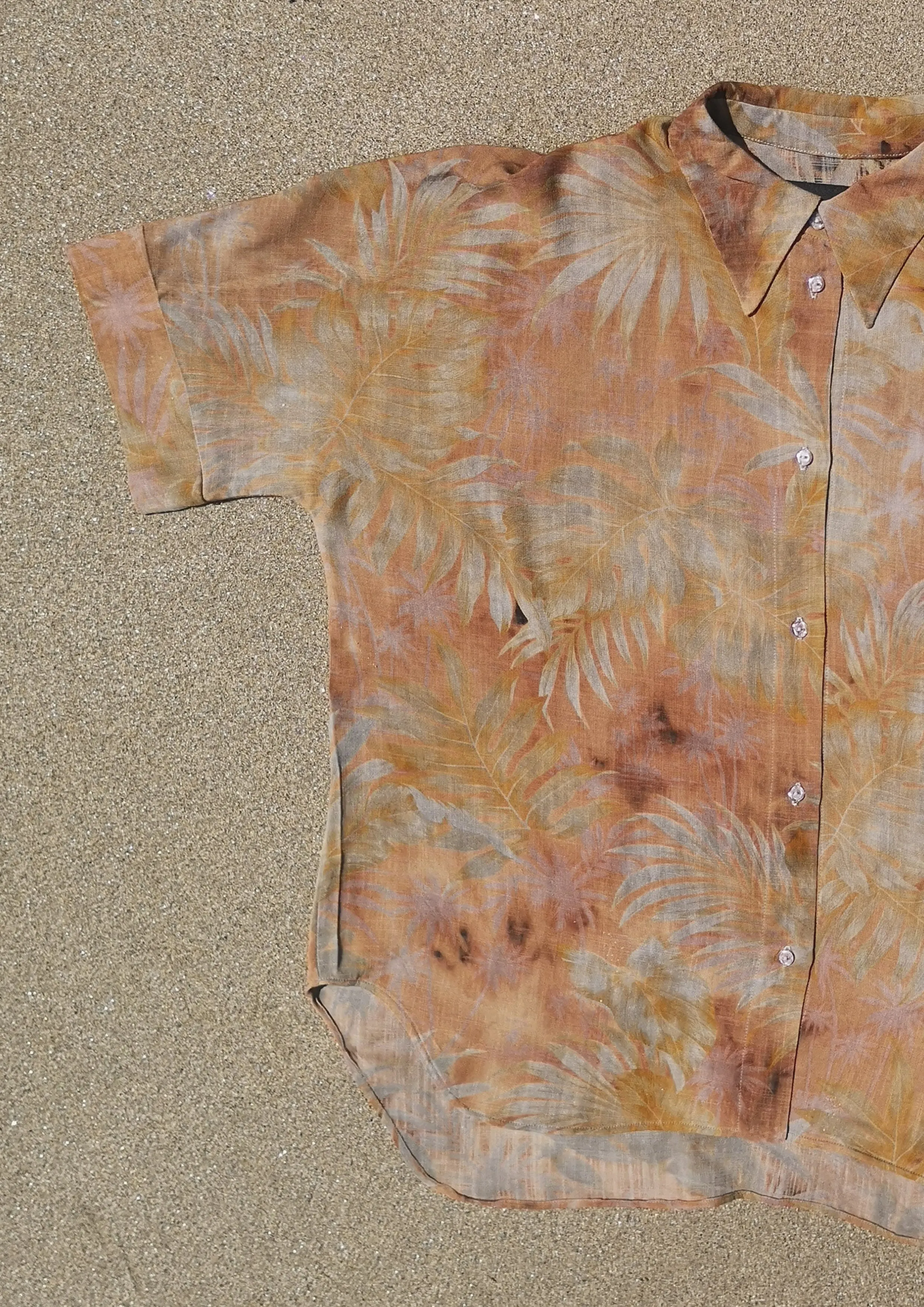 HOMEMADE - UNIQUE BLOUSE UNISEX - HAND PAINTED - orange / grey