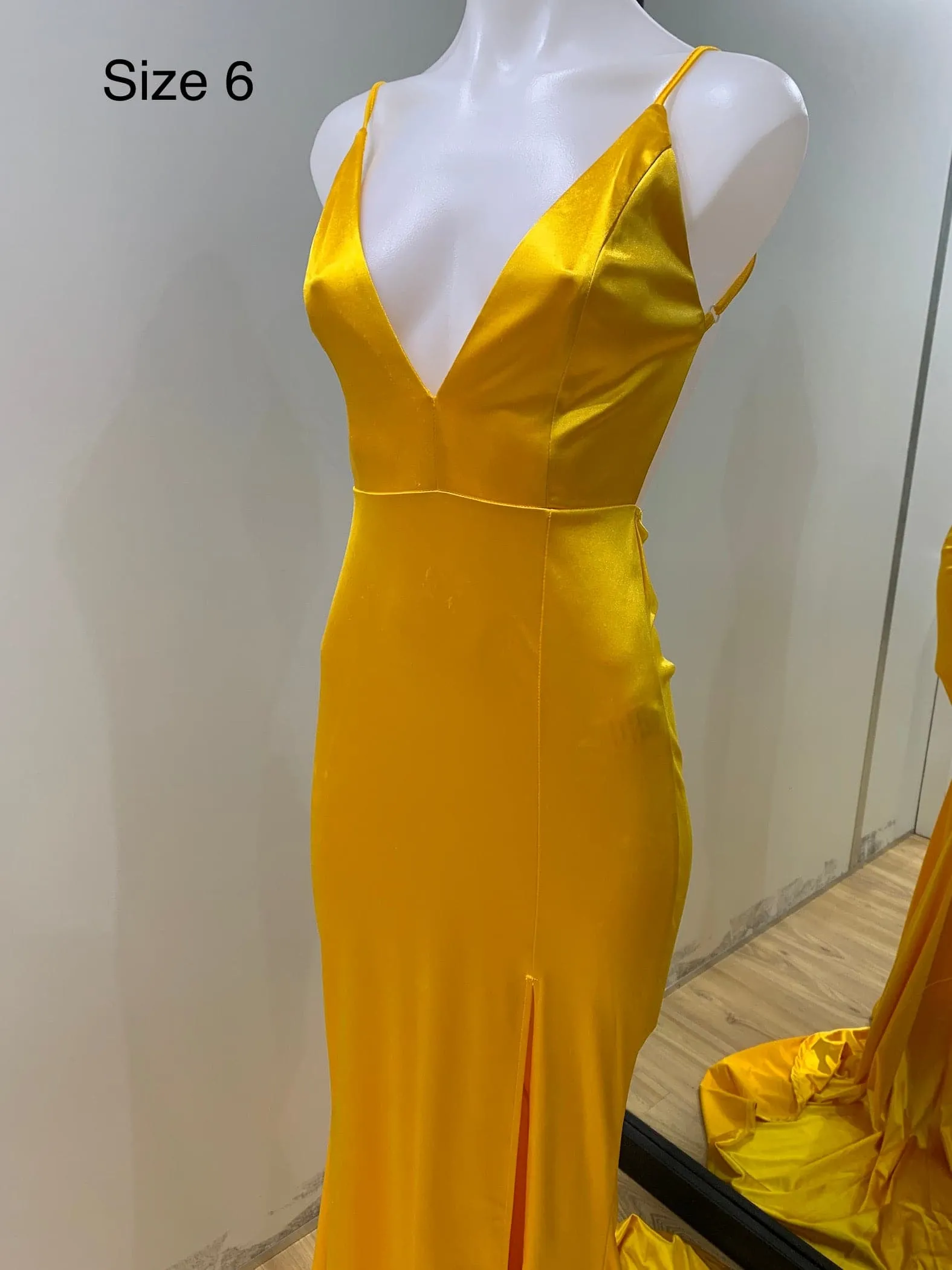 Kendall Split Formal Gown - Mango [SAMPLE]