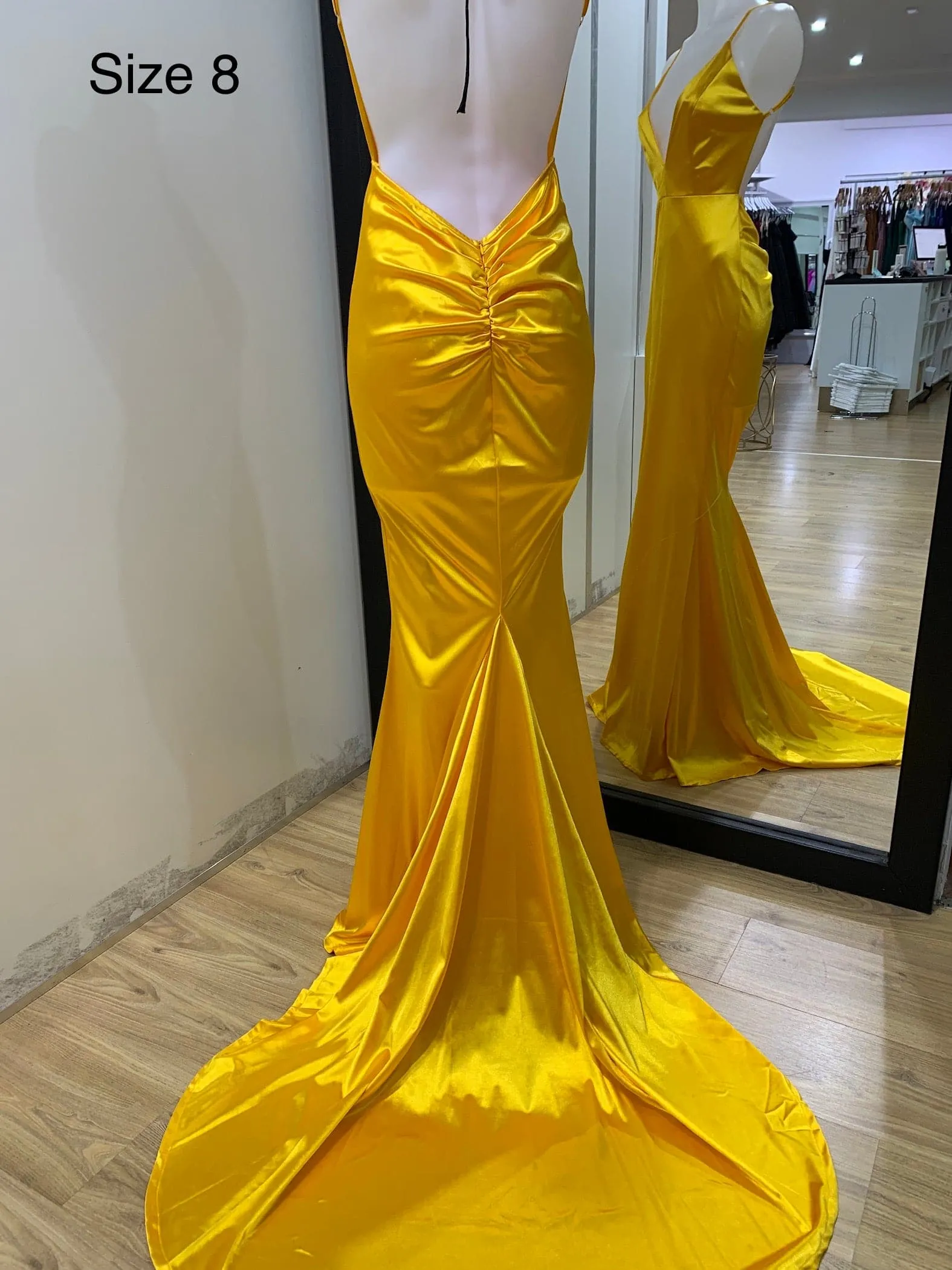 Kendall Split Formal Gown - Mango [SAMPLE]