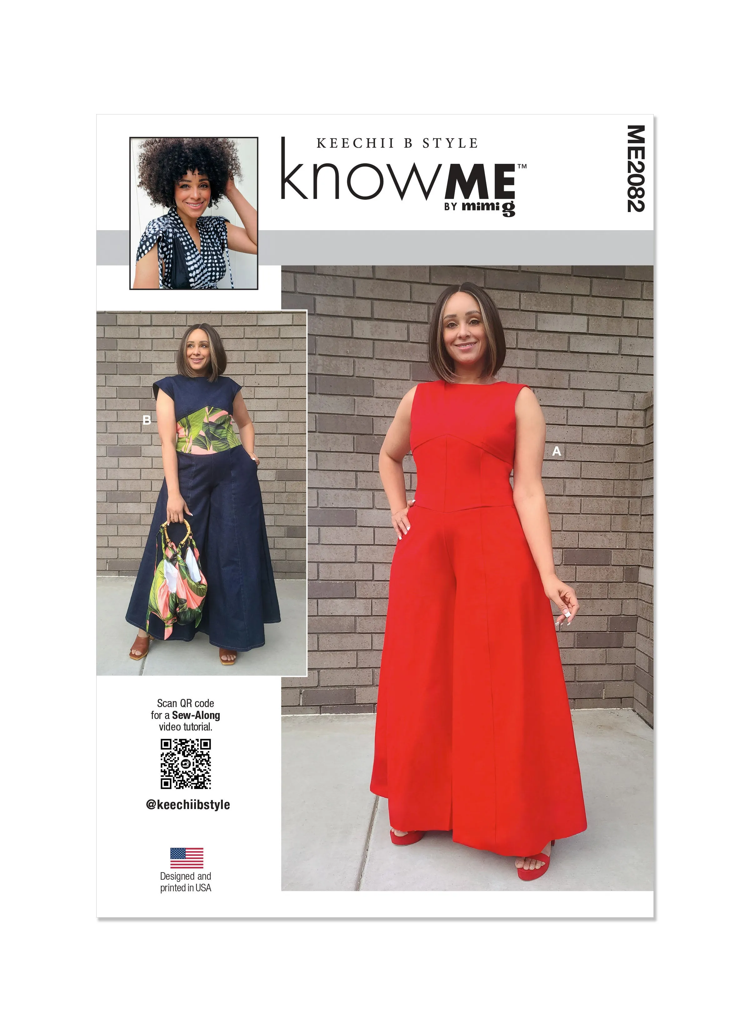 Know Me sewing pattern KM2082 Jumpsuits by Keechii B Style