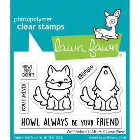 Lawn Fawn - Clear Stamps - Wolf Before 'N Afters