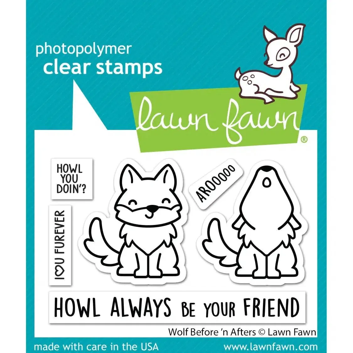 Lawn Fawn - Clear Stamps - Wolf Before 'N Afters