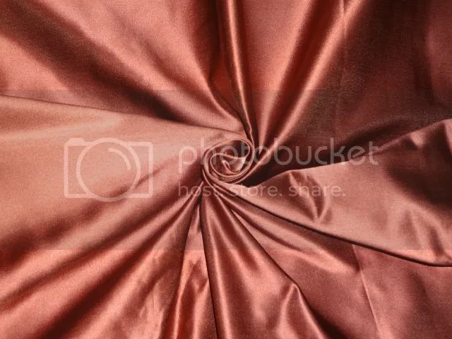 Light Rust colour Silk Dutchess Satin fabric