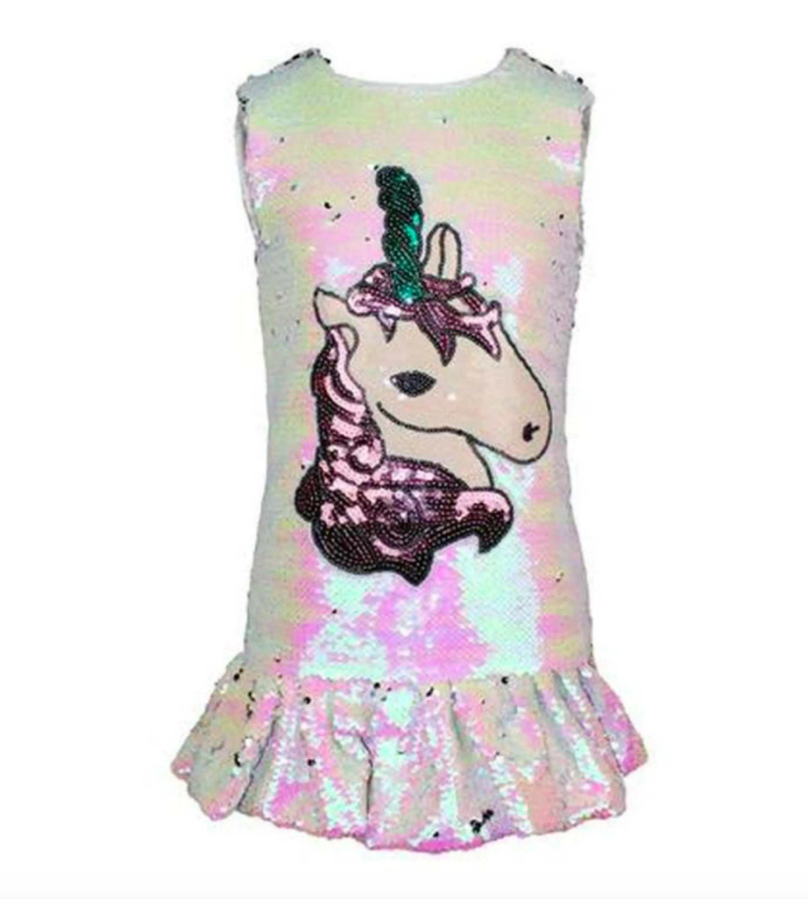 Lola and The Boys Magic Sequin Unicorn World Dress