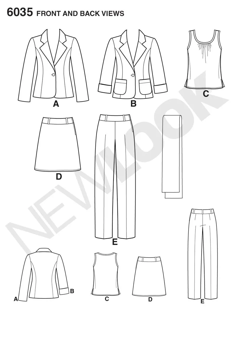 NL6035 Misses' Separates Pattern