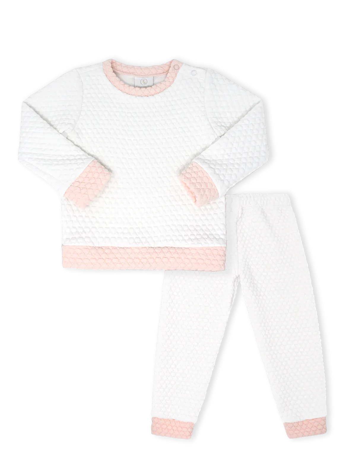 Quilted Sweatsuit- Worthington White & Paris Pink