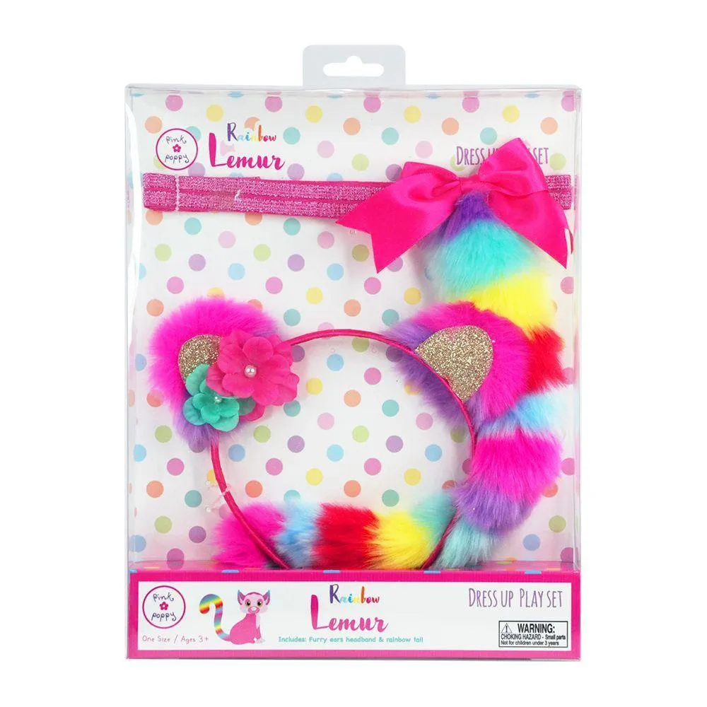 Rainbow Lemur Ear & Tail Set