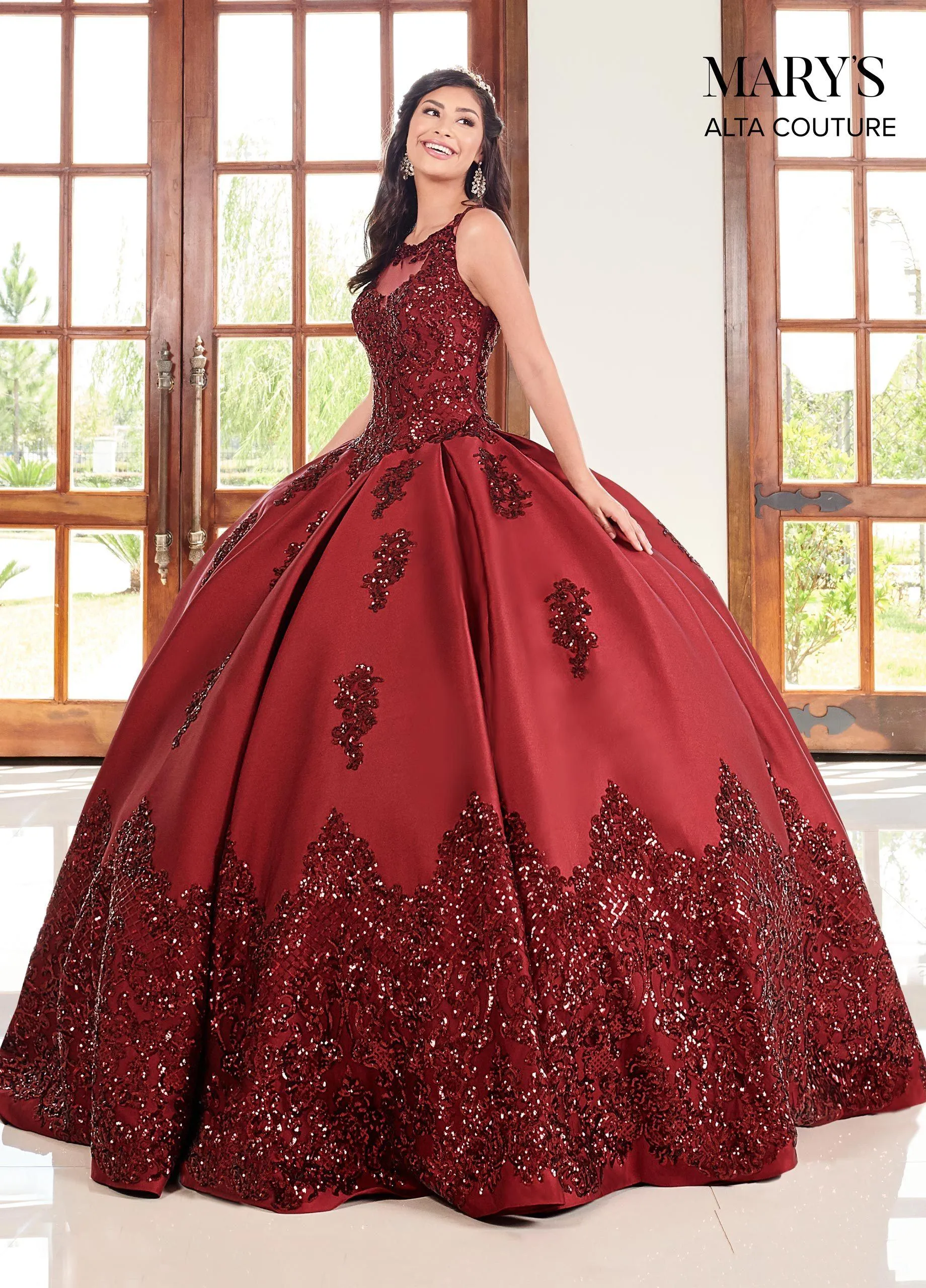 Sequin Mikado Quinceanera Dress by Alta Couture MQ3038