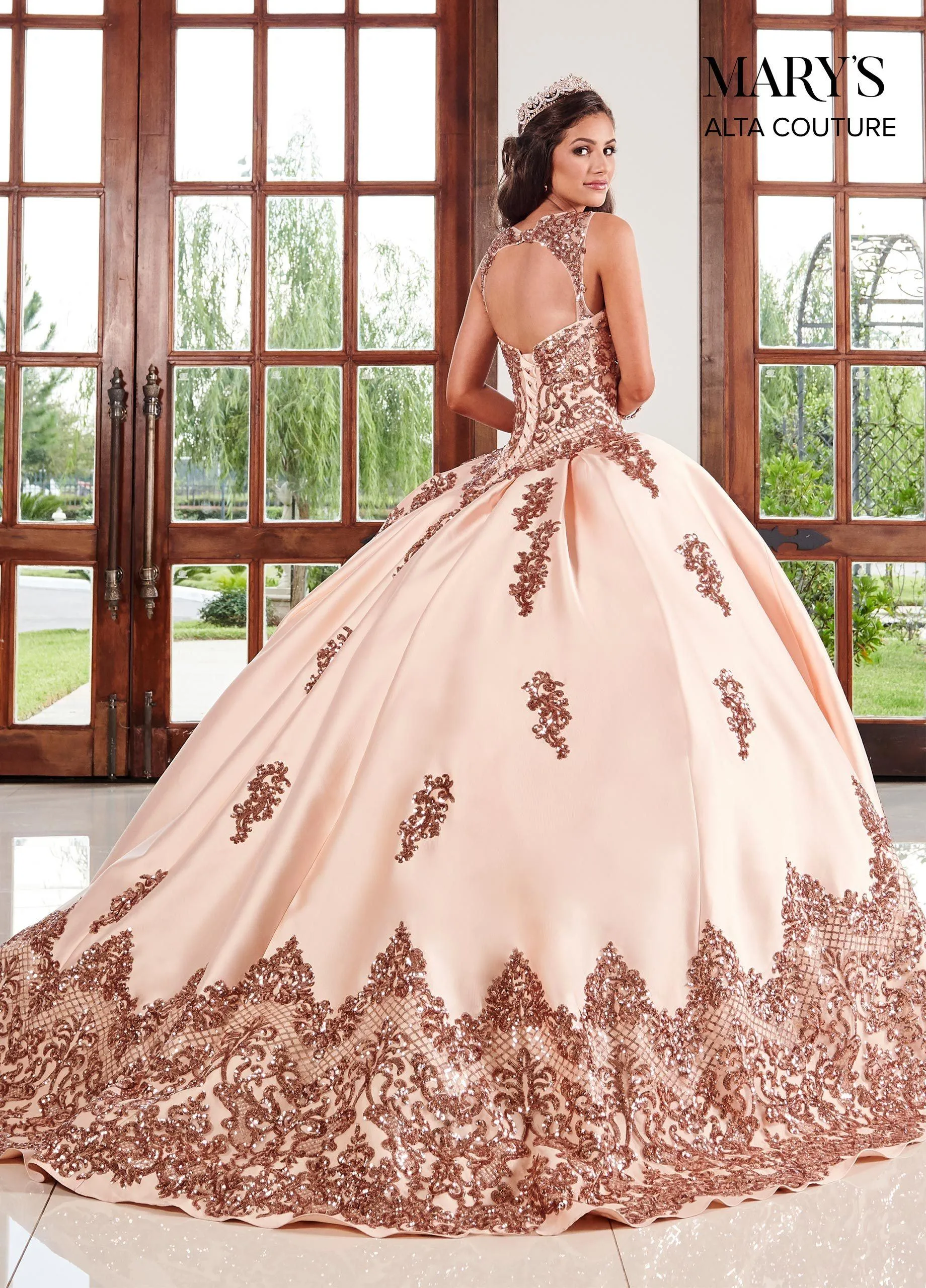 Sequin Mikado Quinceanera Dress by Alta Couture MQ3038