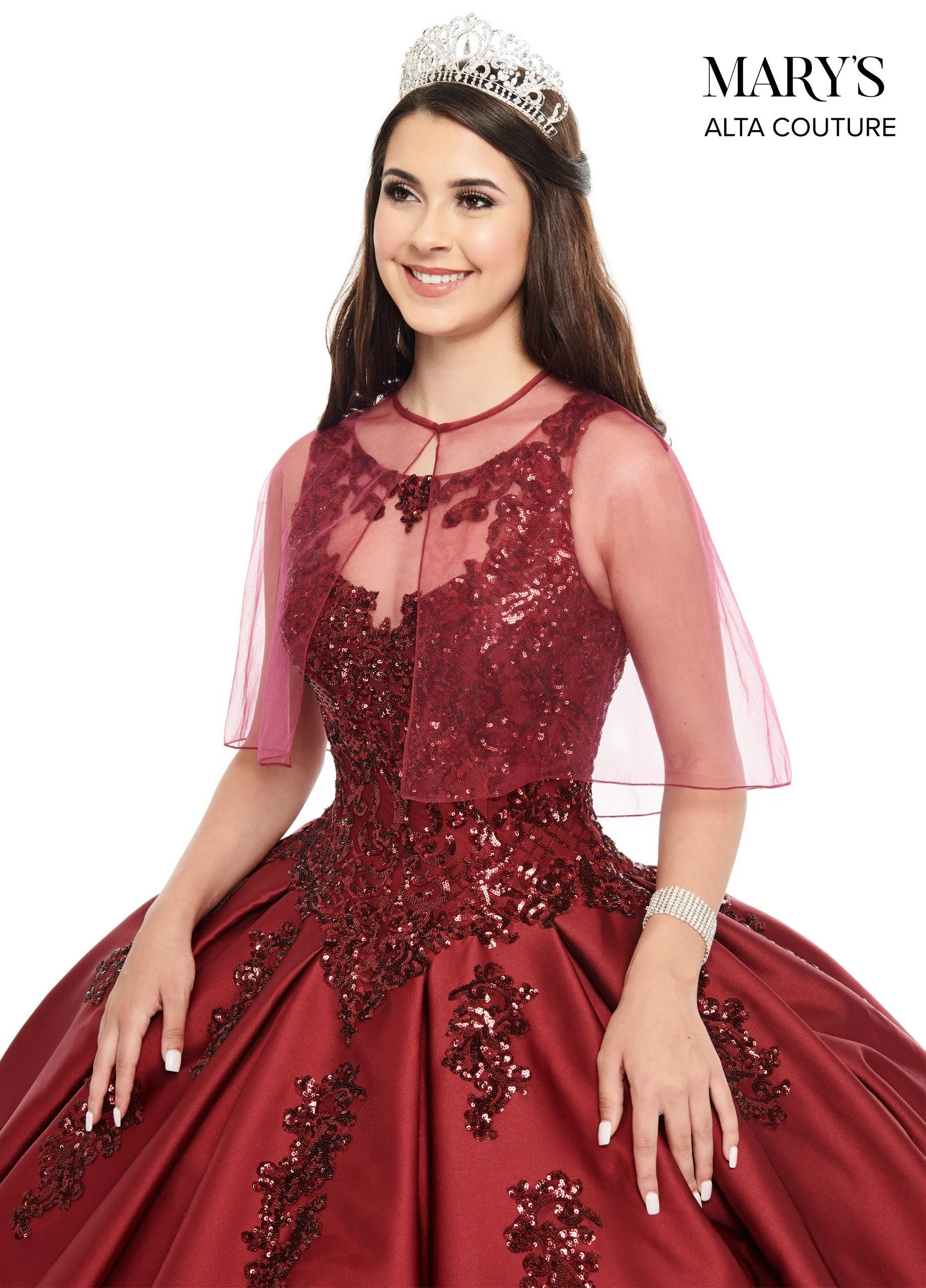 Sequin Mikado Quinceanera Dress by Alta Couture MQ3038