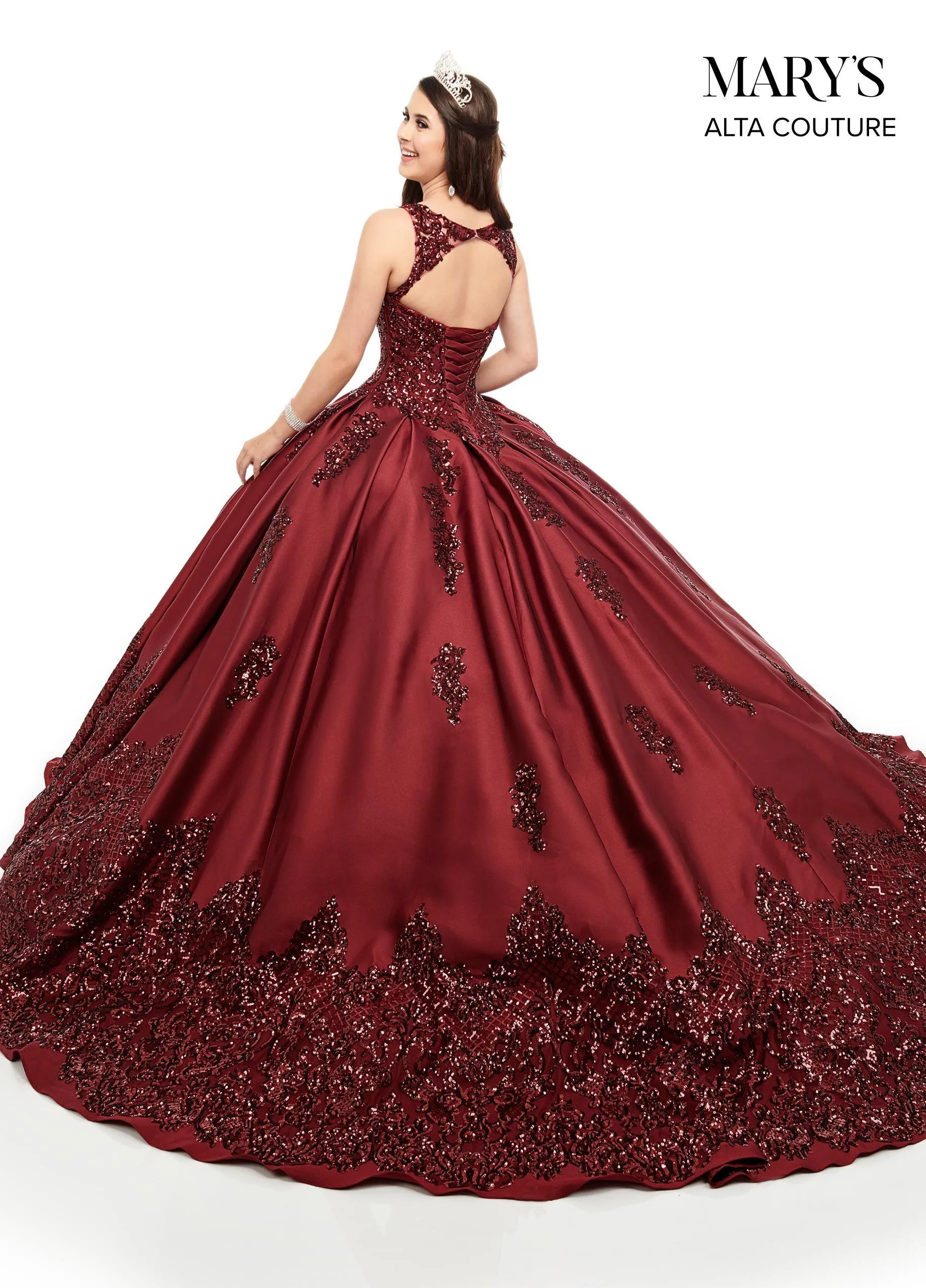 Sequin Mikado Quinceanera Dress by Alta Couture MQ3038