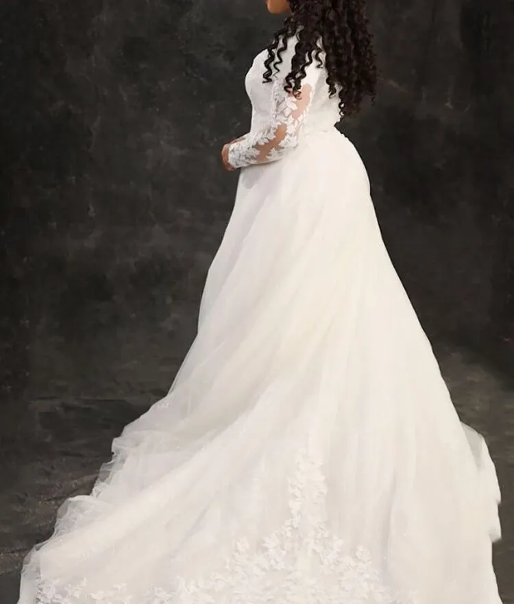 Shimmer Floral Wedding Gown All Sizes/Colors