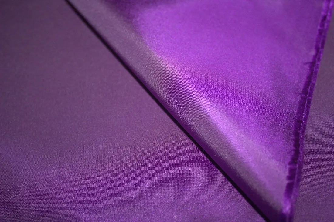 Silk Dutchess Satin Fabric Lavender x Purple Color 53 mm Reversable 54" Wide [7460]