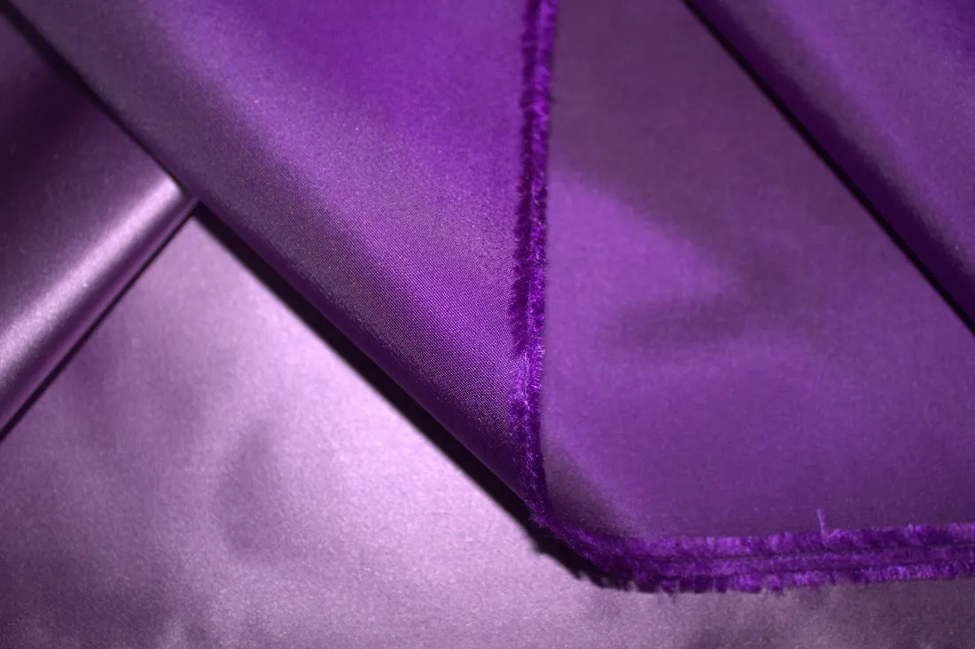 Silk Dutchess Satin Fabric Lavender x Purple Color 53 mm Reversable 54" Wide [7460]