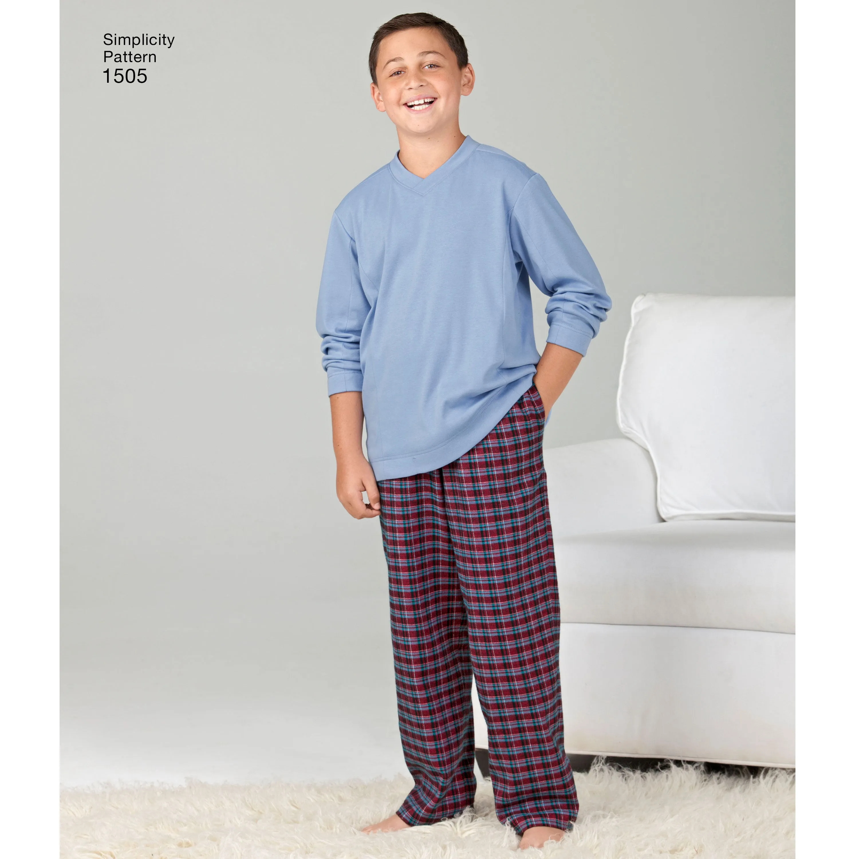 Simplicity Pattern 1505 Big and Tall Men's / Boys Sleepwear | Easy