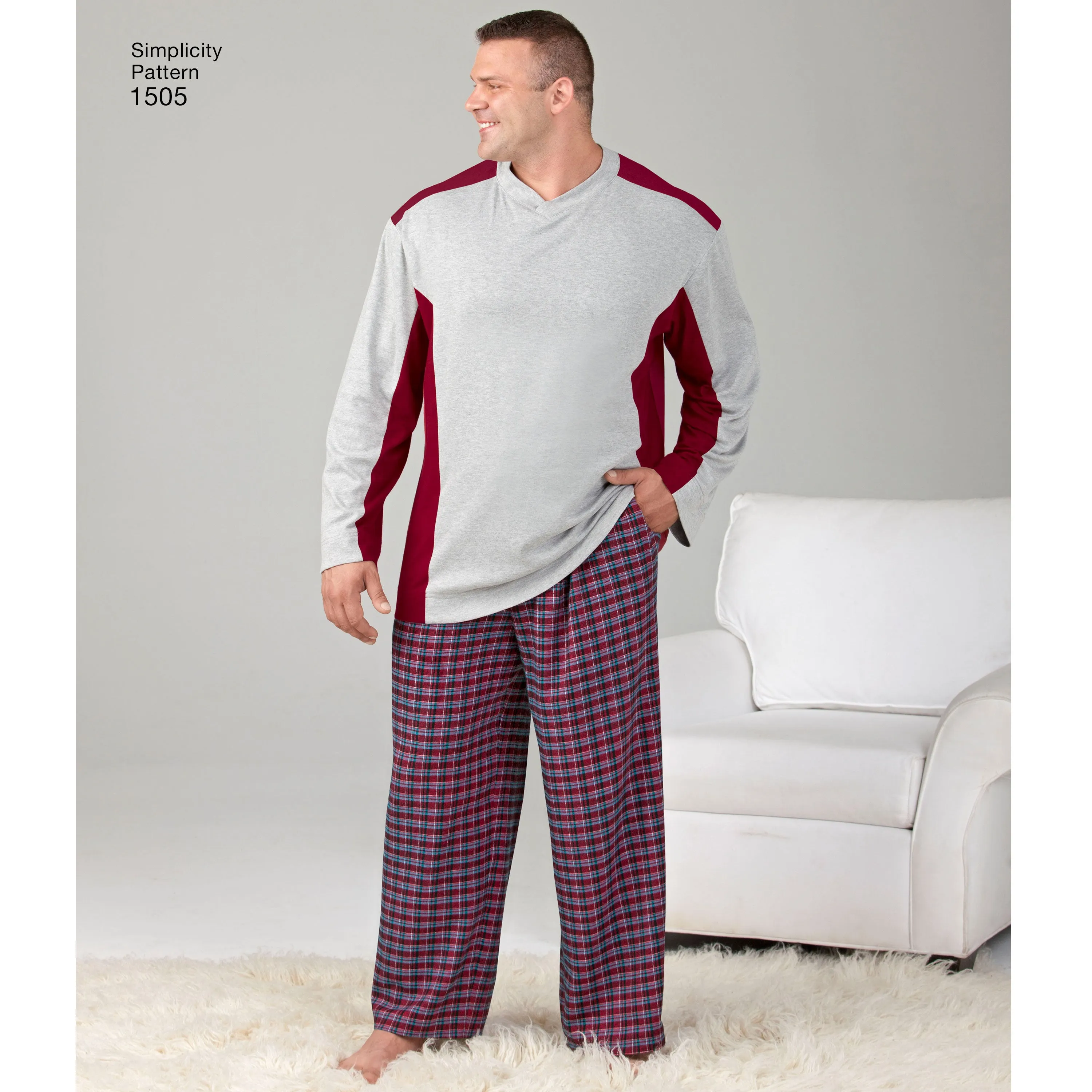 Simplicity Pattern 1505 Big and Tall Men's / Boys Sleepwear | Easy